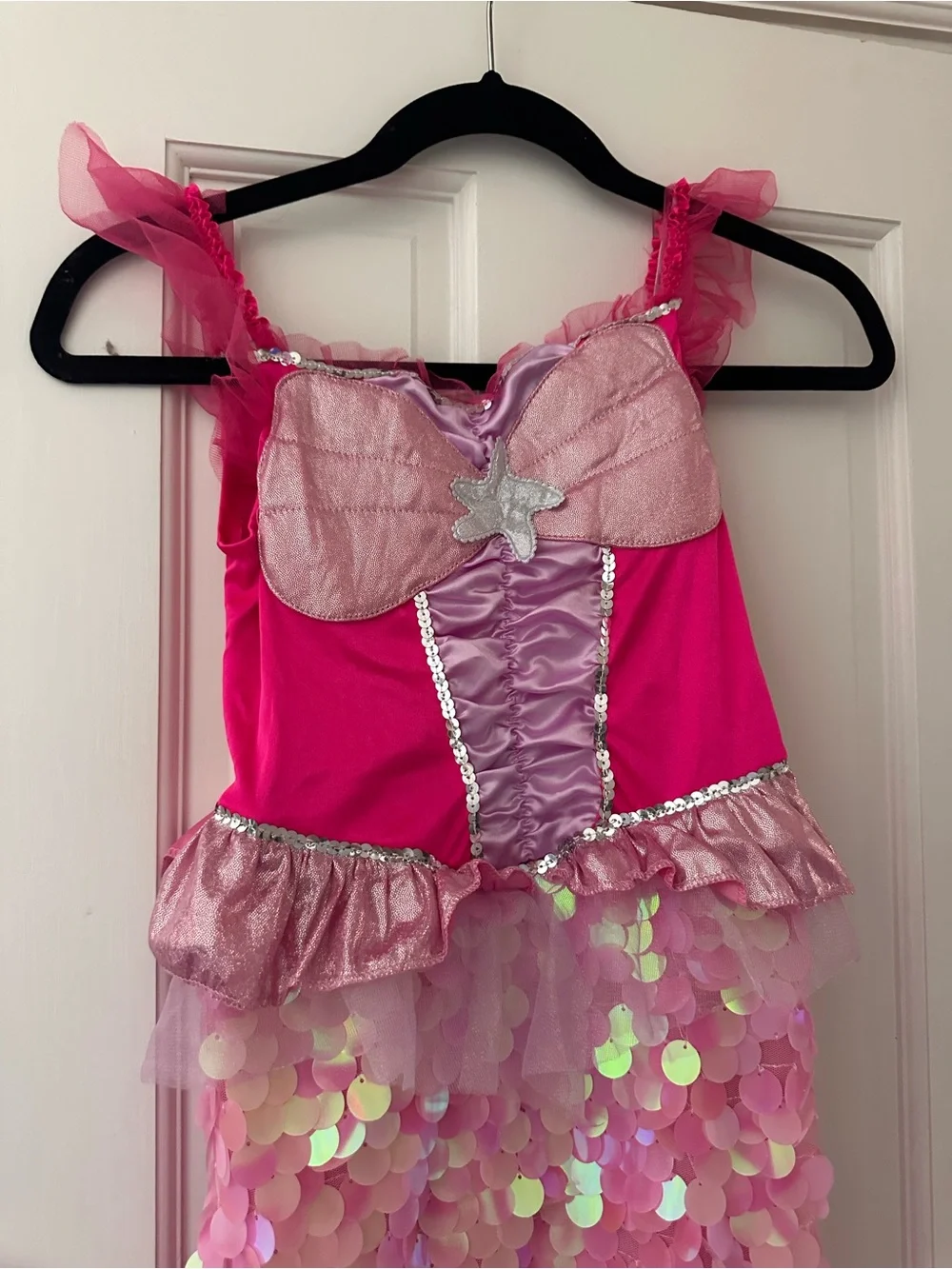 NWT kids L Pink Sequin Mermaid Costume for Kids